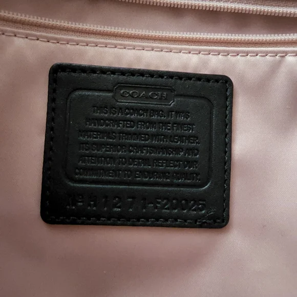 Coach Plaid Wool with Black Patent Leather Trim - Picture 12 of 14